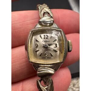 Vintage Clebar 17 Jewels Swiss Made Women's 10k RGP Bezel Art Deco Watch